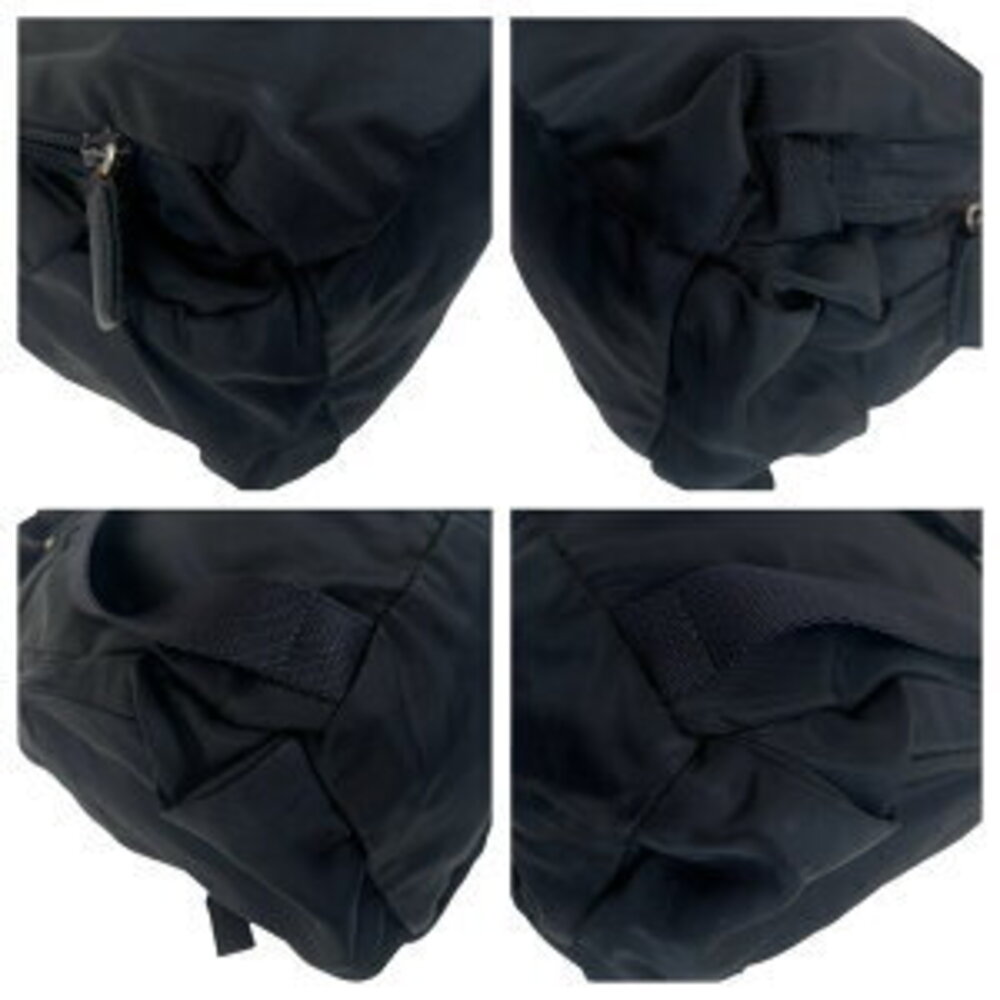 Prada daypack Tessuto nylon plate logo triangular black backpack - Picture 3 of 10